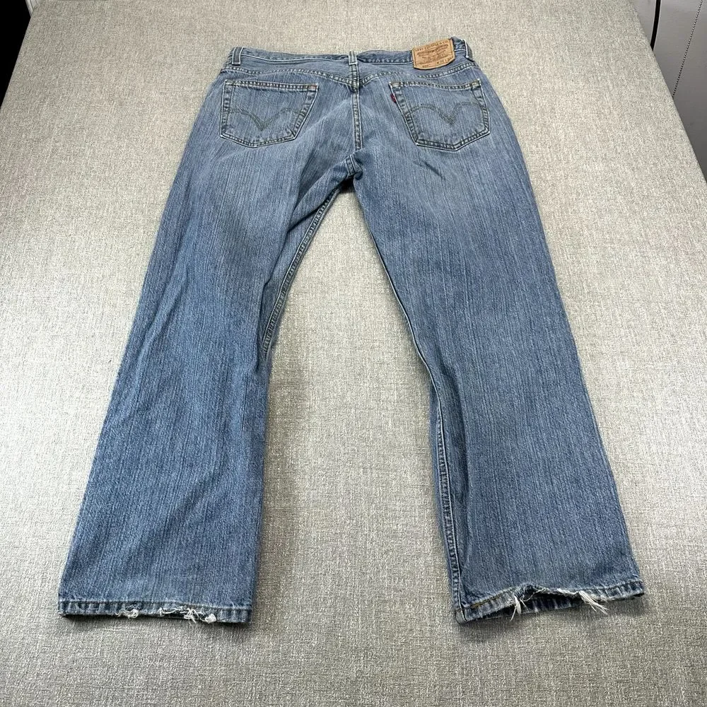 Levis 559 Jeans Mens 36x30 Blue Relaxed‎ Straight Denim Light Wash Workwear